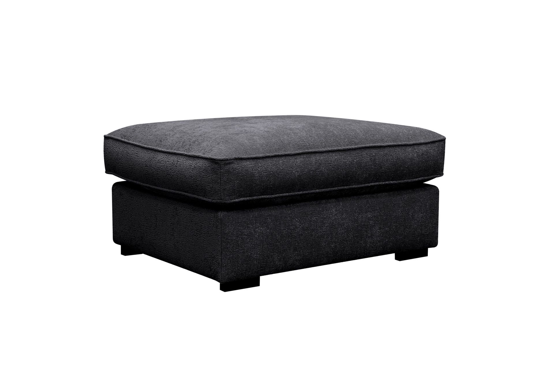 Rossita lyx Fotpall - Svart Chenille