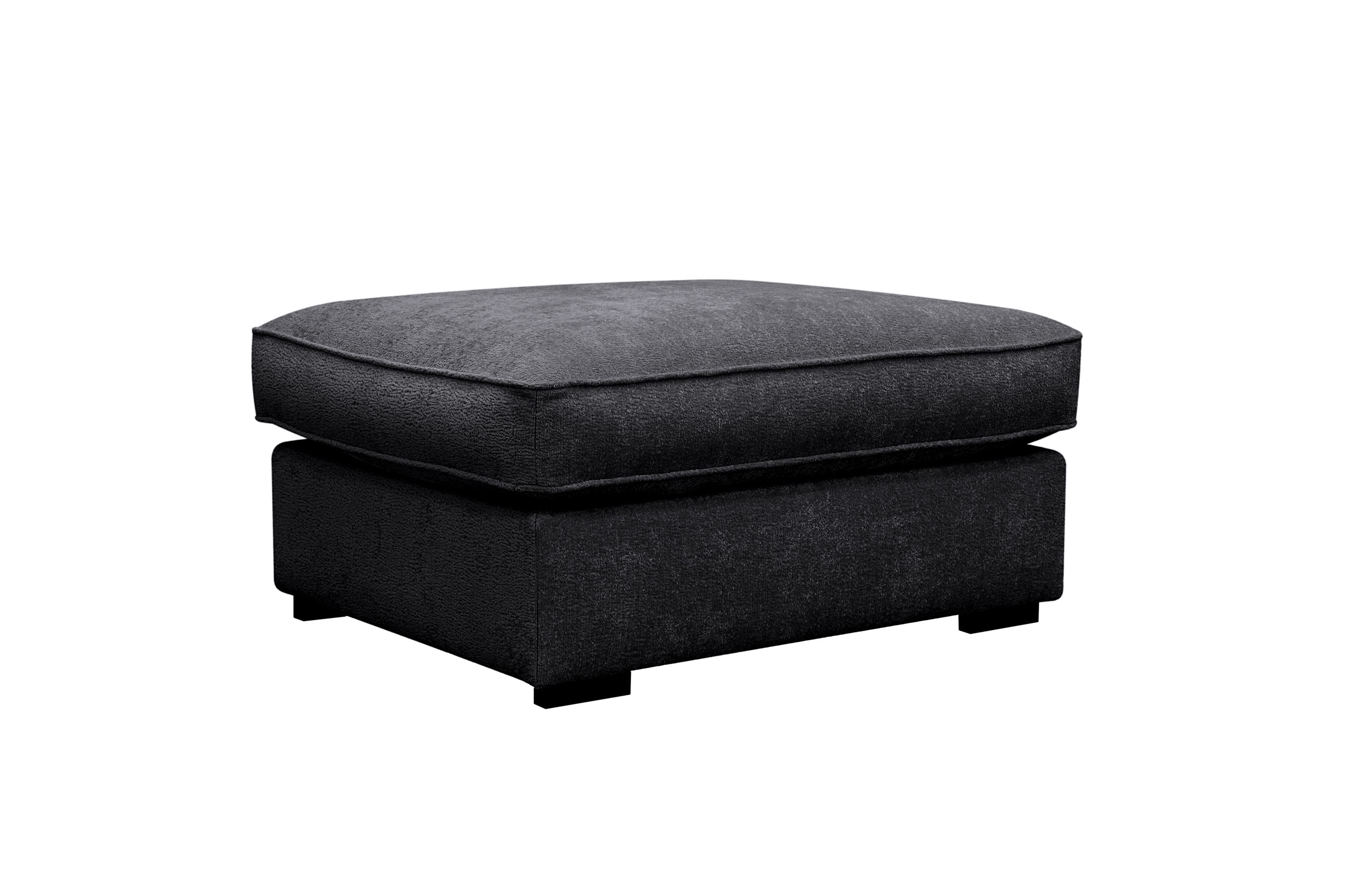 rossita lyx fotpall - svart chenille