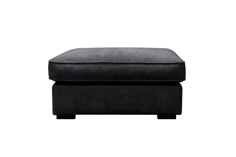 Rossita lyx Fotpall - Trenza 01, Svart Chenille - Möbler - Vardagsrum - Stolar & sittmöbler - Pallar - Fotpall
