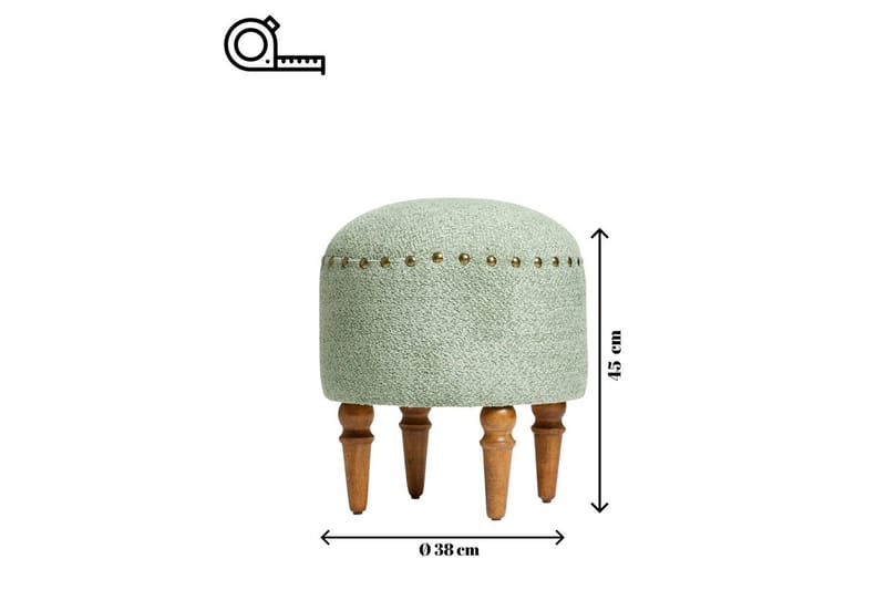 Rubby Fotpall 38 cm - Grön - Möbler - Vardagsrum - Stolar & sittmöbler - Pallar - Fotpall