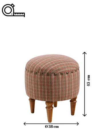 Rubby Sittpuff 38 cm Rund - Flerfärgad - Möbler - Vardagsrum - Stolar & sittmöbler - Pallar - Fotpall