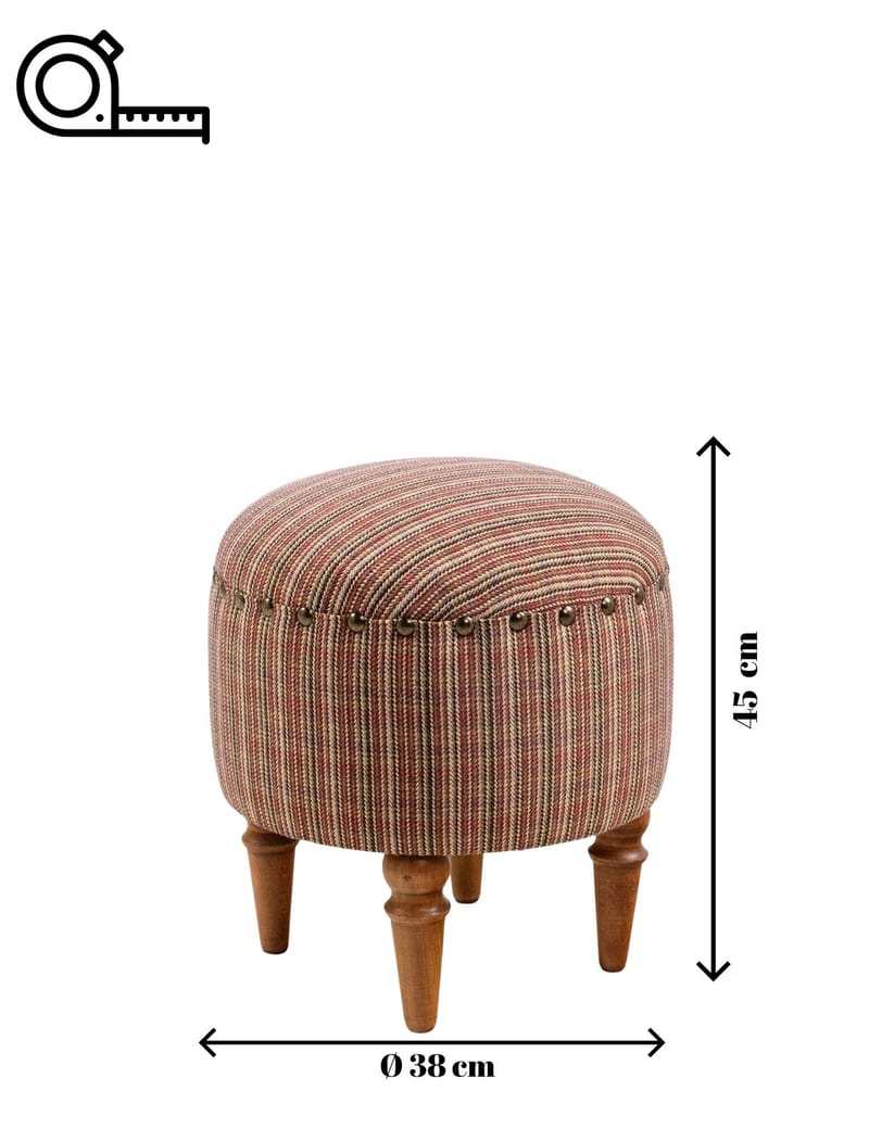 Rubby Sittpuff 38 cm Rund - Flerfärgad - Möbler - Vardagsrum - Stolar & sittmöbler - Pallar - Fotpall