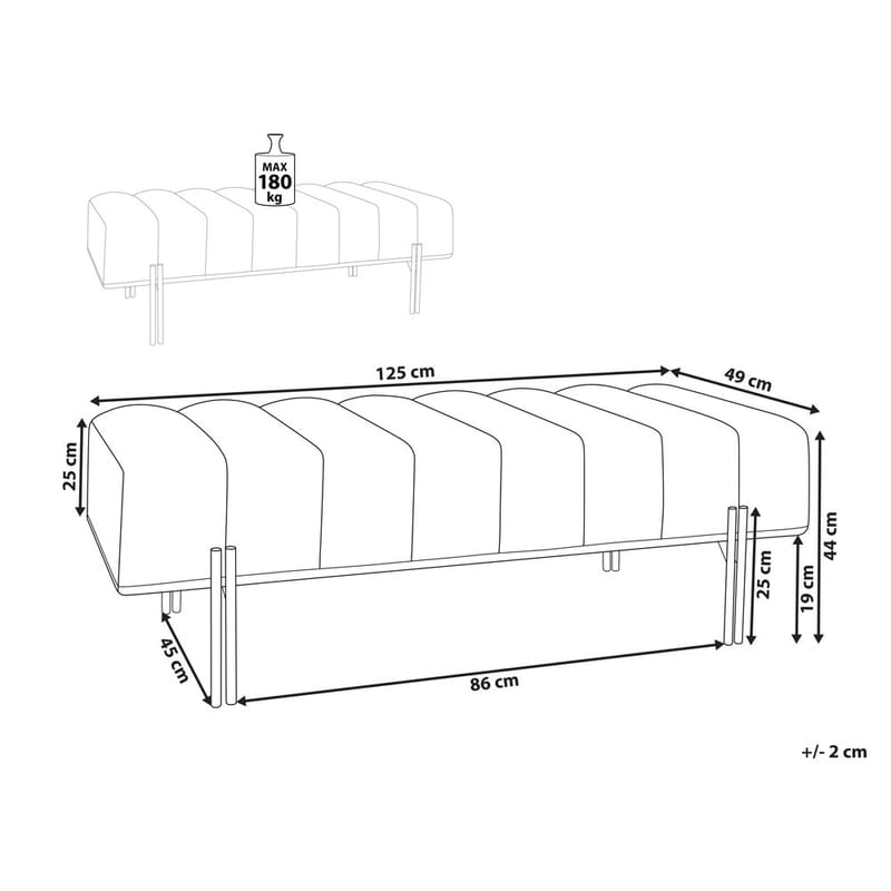 Sängbänk Carey - Möbler - Tillbehör & accessoarer - Sängtillbehör - Ribbottnar