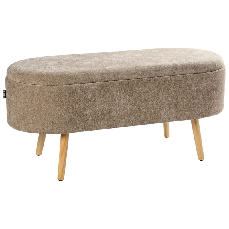 Sängbänk Oklahoma, Brunt, ljust trä