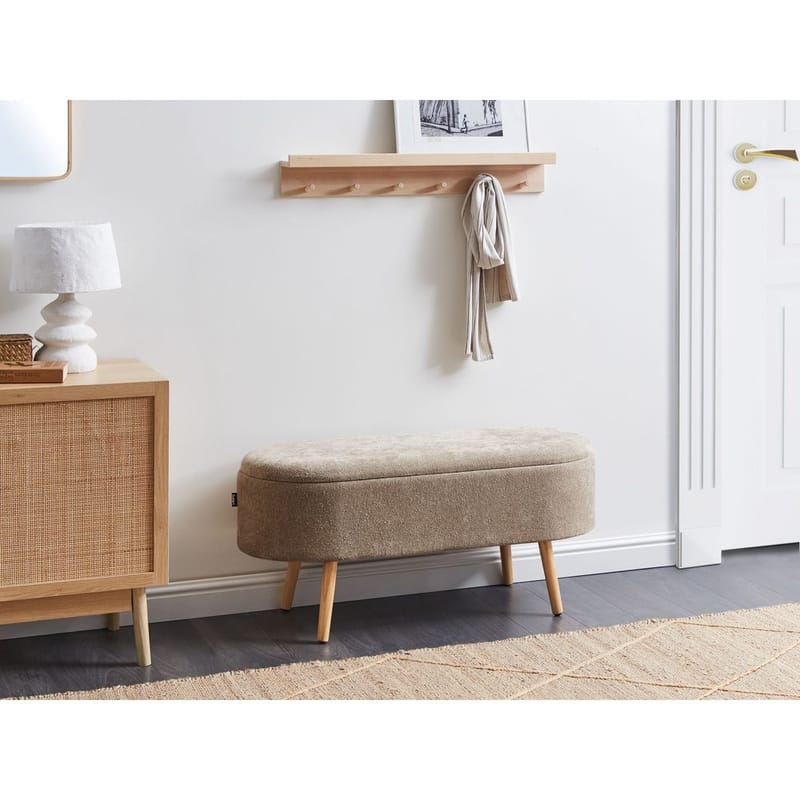 Sängbänk Oklahoma - Brunt, ljust trä - Möbler - Tillbehör & accessoarer - Sängtillbehör - Sängben