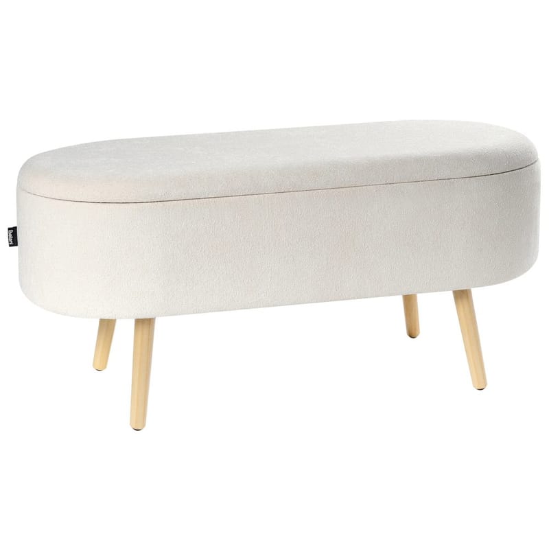 Sängbänk Oklahoma - Vit, ljust trä - Möbler - Tillbehör & accessoarer - Sängtillbehör - Sängben