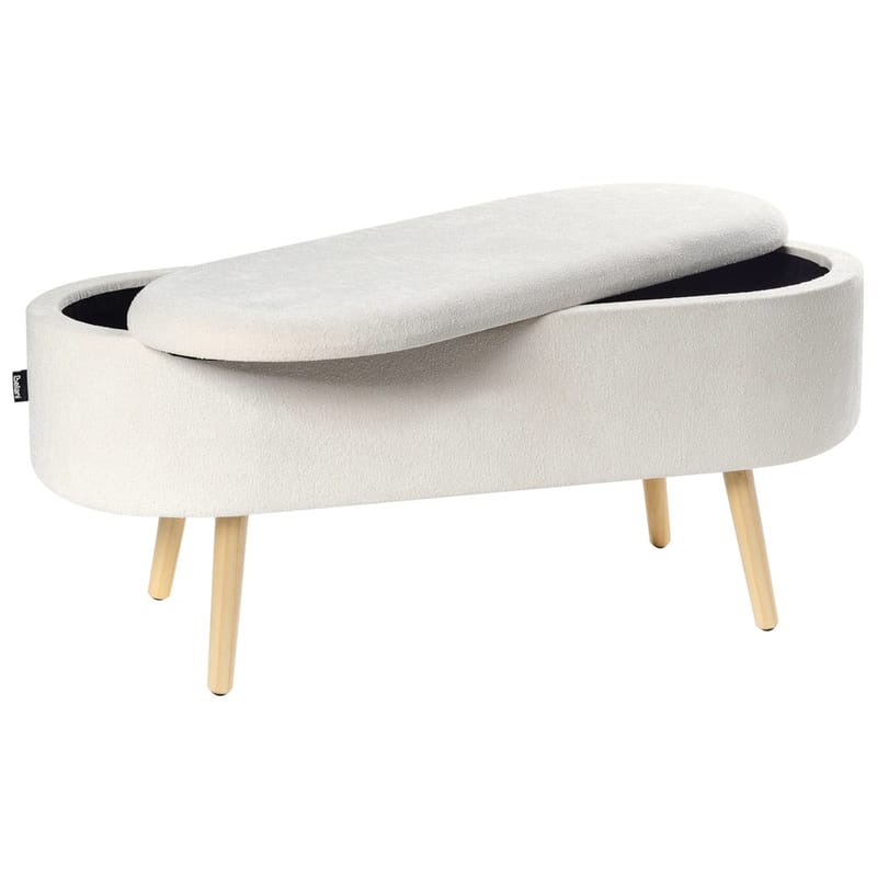 Sängbänk Oklahoma - Vit, ljust trä - Möbler - Tillbehör & accessoarer - Sängtillbehör - Sängben