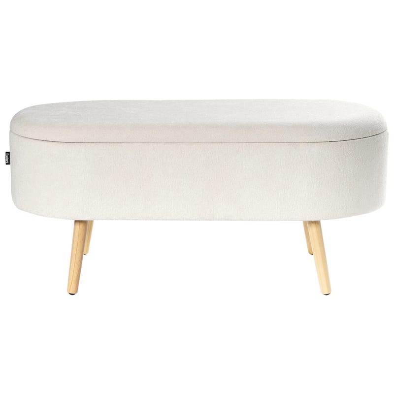 Sängbänk Oklahoma - Vit, ljust trä - Möbler - Tillbehör & accessoarer - Sängtillbehör - Sängben