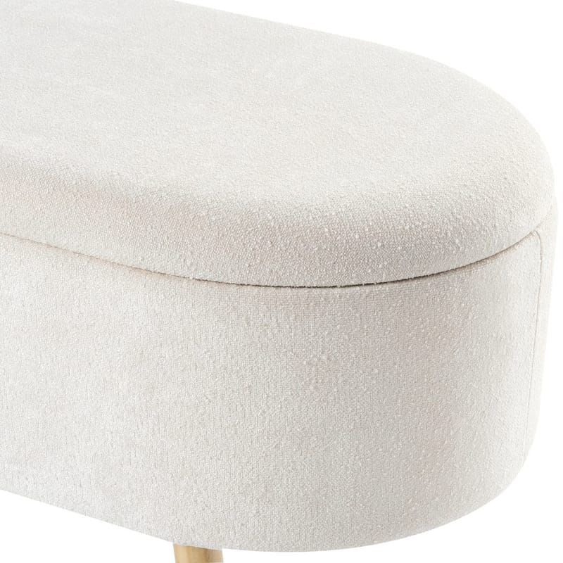 Sängbänk Oklahoma - Vit, ljust trä - Möbler - Tillbehör & accessoarer - Sängtillbehör - Sängben