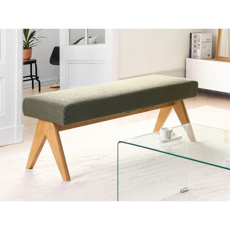 Sängbänk Tamre - Grönt, ljust trä - Möbler - Vardagsrum - Stolar & sittmöbler - Pallar - Fotpall