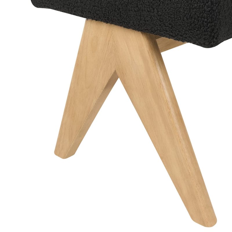 Sängbänk Tamre - Svart, ljust trä - Möbler - Vardagsrum - Stolar & sittmöbler - Pallar - Fotpall