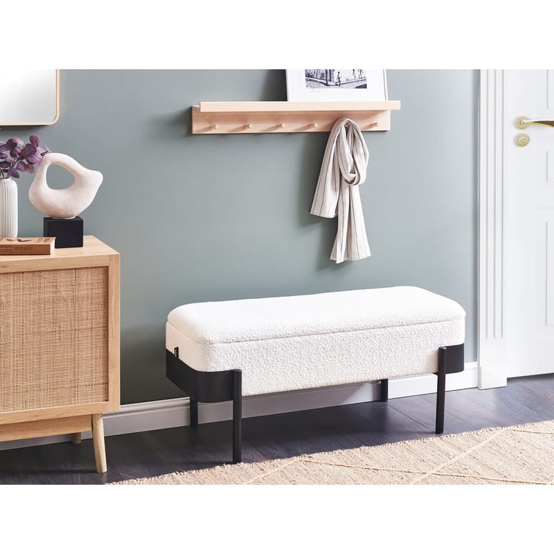Sängbänk Warren - Vit, Svart - Möbler - Vardagsrum - Stolar & sittmöbler - Pallar - Fotpall
