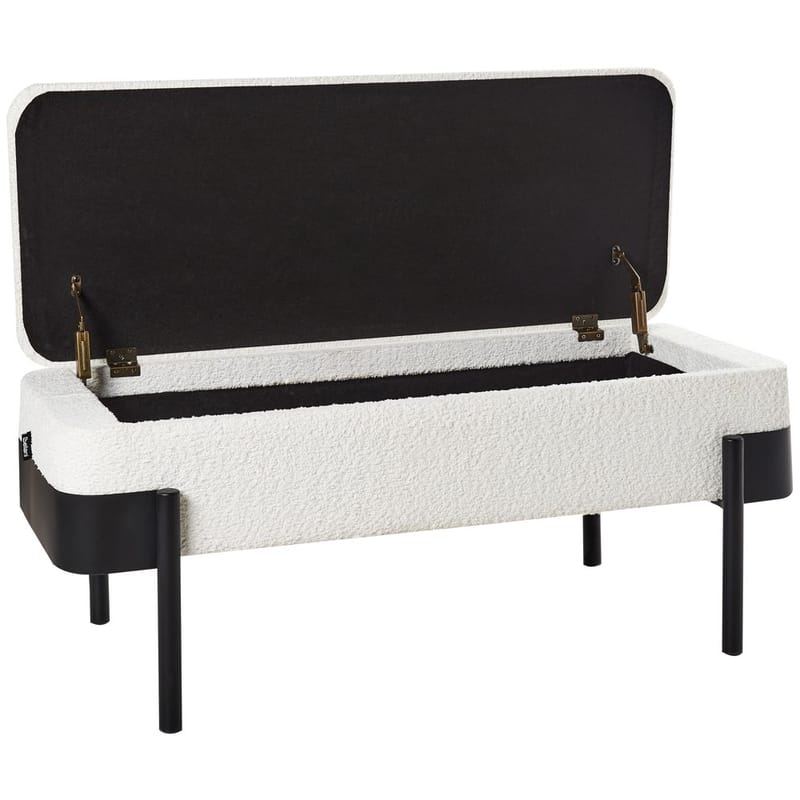 Sängbänk Warren - Vit, Svart - Möbler - Vardagsrum - Stolar & sittmöbler - Pallar - Fotpall