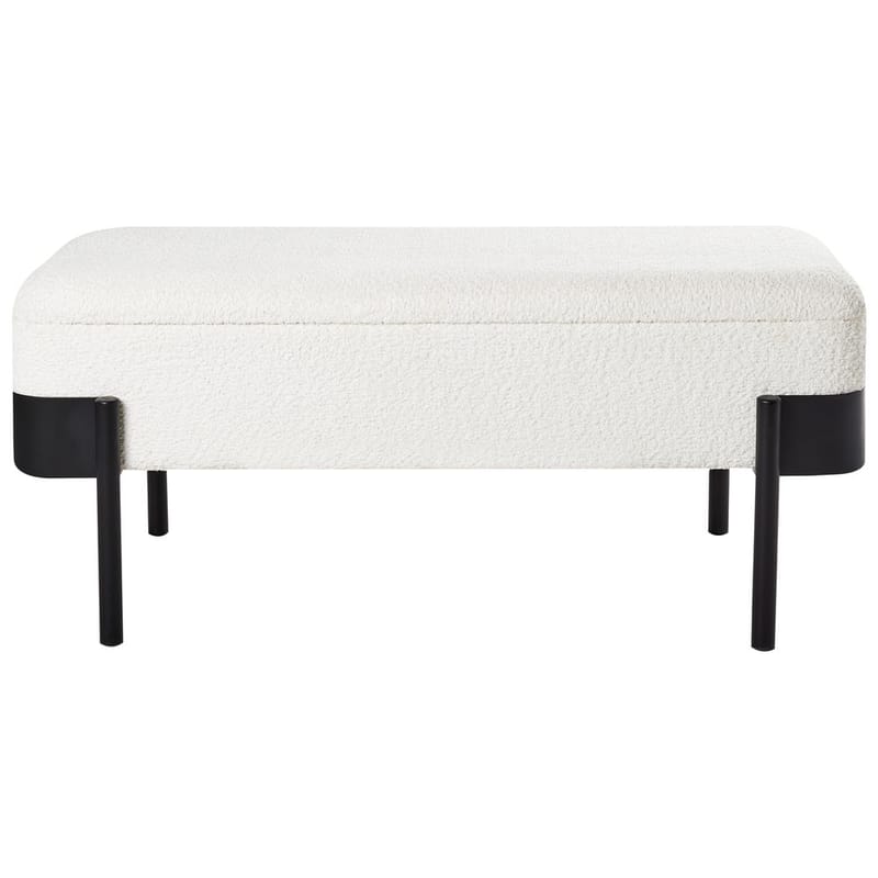 Sängbänk Warren - Vit, Svart - Möbler - Vardagsrum - Stolar & sittmöbler - Pallar - Fotpall