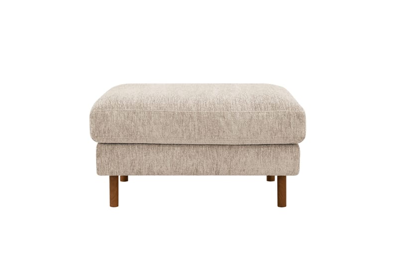Scandi Fotpall i Chenille - Beige - Möbler - Vardagsrum - Stolar & sittmöbler - Pallar - Fotpall