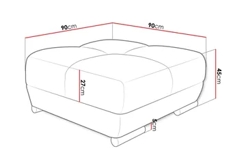 Simerly Fotpall 90 cm - Orange - Möbler - Vardagsrum - Stolar & sittmöbler - Pallar - Fotpall