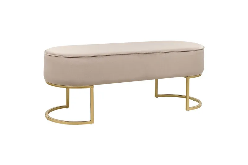 Sittbänk Milry Beige/guld, Beige/guld