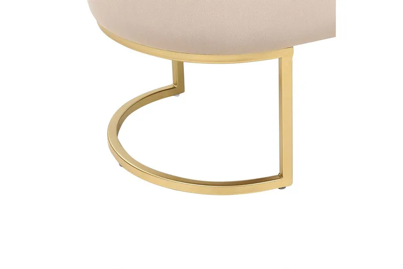 Sittbänk Milry Beige/guld - Beige/guld - Möbler - Vardagsrum - Stolar & sittmöbler - Pallar - Fotpall