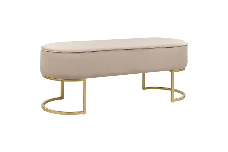 Sittbänk Milry Beige/guld, Beige/guld