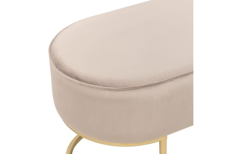 Sittbänk Milry Beige/guld - Beige/guld - Möbler - Vardagsrum - Stolar & sittmöbler - Pallar - Fotpall