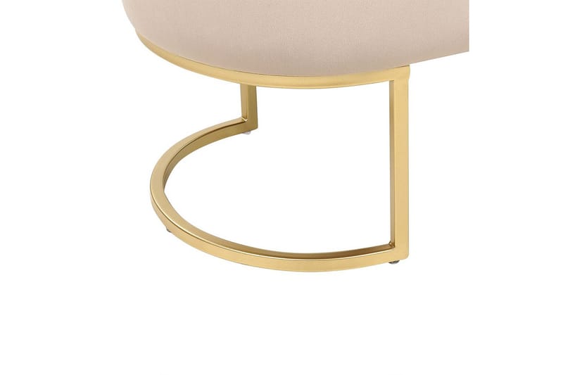 Sittbänk Milry Beige/guld - Beige/guld - Möbler - Vardagsrum - Stolar & sittmöbler - Pallar - Fotpall