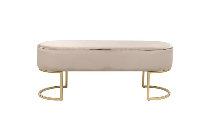 Sittbänk Milry Beige/guld - Beige/guld - Möbler - Vardagsrum - Stolar & sittmöbler - Pallar - Fotpall