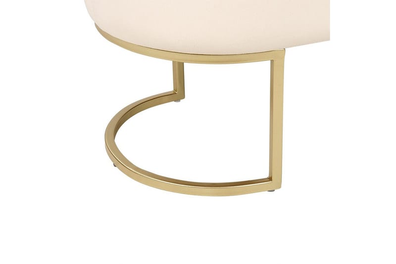 Sittbänk Milry Krämvit/guld - Krämvit/guld - Möbler - Vardagsrum - Stolar & sittmöbler - Pallar - Fotpall