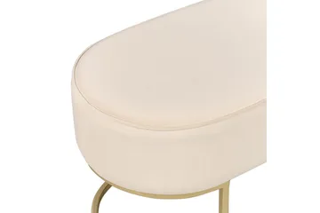 Sittbänk Milry Krämvit/guld - Krämvit/guld - Möbler - Vardagsrum - Stolar & sittmöbler - Pallar - Fotpall