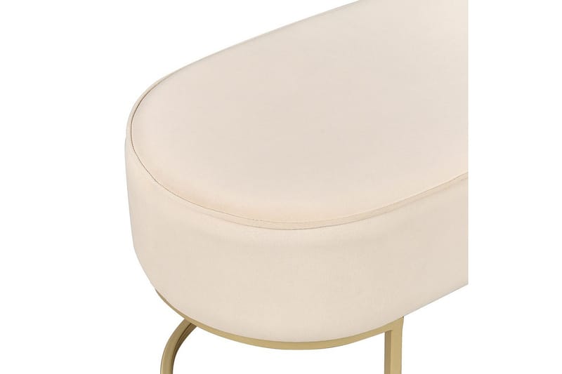 Sittbänk Milry Krämvit/guld - Krämvit/guld - Möbler - Vardagsrum - Stolar & sittmöbler - Pallar - Fotpall