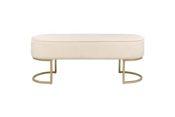 Sittbänk Milry Krämvit/guld - Krämvit/guld - Möbler - Vardagsrum - Stolar & sittmöbler - Pallar - Fotpall