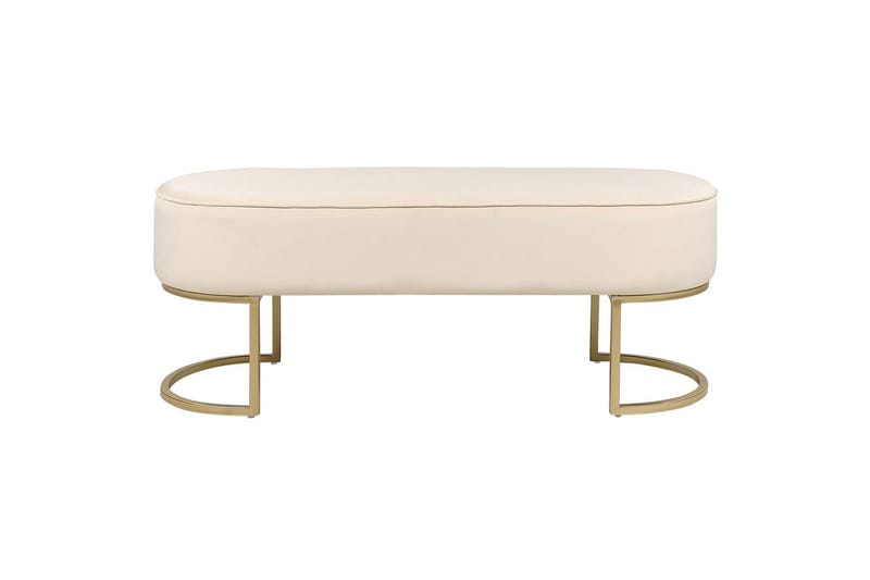 Sittbänk Milry Krämvit/guld - Krämvit/guld - Möbler - Vardagsrum - Stolar & sittmöbler - Pallar - Fotpall