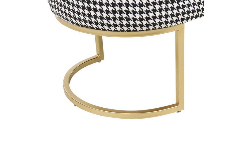 Sittbänk Milry Svart/vit/guld - Svart/vit/guld - Möbler - Vardagsrum - Stolar & sittmöbler - Pallar - Fotpall