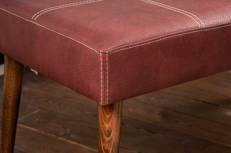 SYNYAK Sittpall Röd/Natur - Möbler - Vardagsrum - Stolar & sittmöbler - Pallar