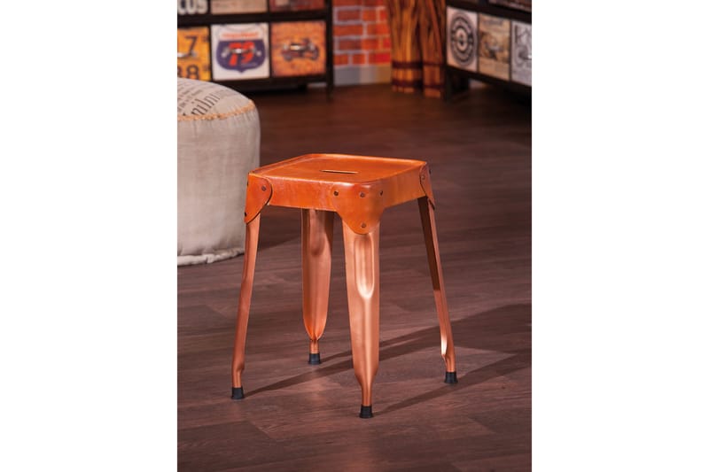 Torquilla Pall 4-Pack - Koppar/Läder - Möbler - Vardagsrum - Stolar & sittmöbler - Pallar