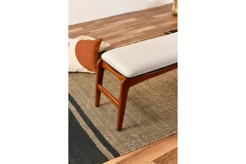 Touch Sittpall 120 cm - Valnöt/Cream - Möbler - Vardagsrum - Stolar & sittmöbler - Pallar - Fotpall