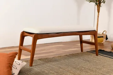 Touch Sittpall 120 cm - Valnöt/Cream - Möbler - Vardagsrum - Stolar & sittmöbler - Pallar - Fotpall