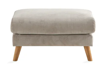 Trend Lyx Fotpall - Beige/Ek - Möbler - Vardagsrum - Stolar & sittmöbler - Pallar - Fotpall