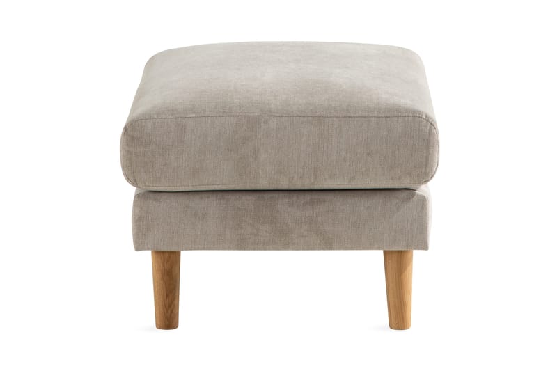 Trend Lyx Fotpall - Beige/Ek - Möbler - Vardagsrum - Stolar & sittmöbler - Pallar - Fotpall