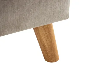 Trend Lyx Fotpall - Beige/Ek - Möbler - Vardagsrum - Stolar & sittmöbler - Pallar - Fotpall