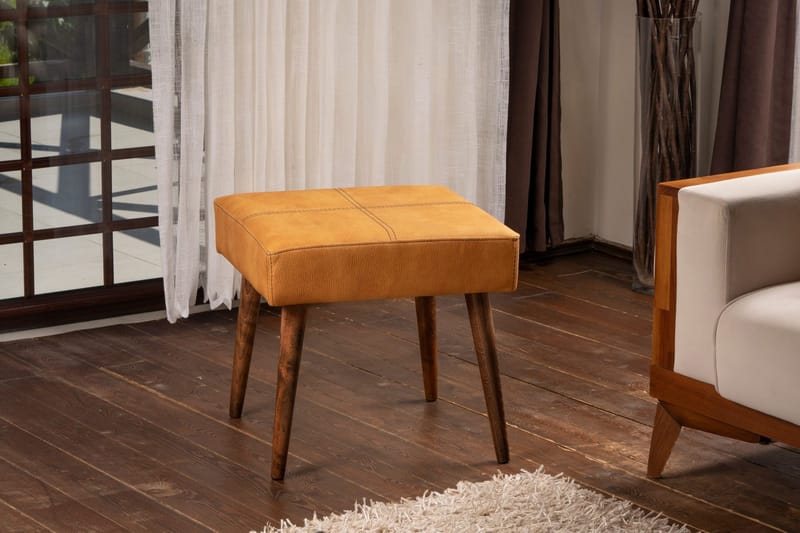 Urgnano Sittpall - Gul/Natur - Möbler - Vardagsrum - Stolar & sittmöbler - Pallar