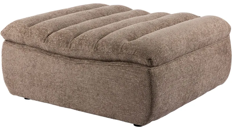 Valdoro Fotpall i tyg 120 cm, Mink