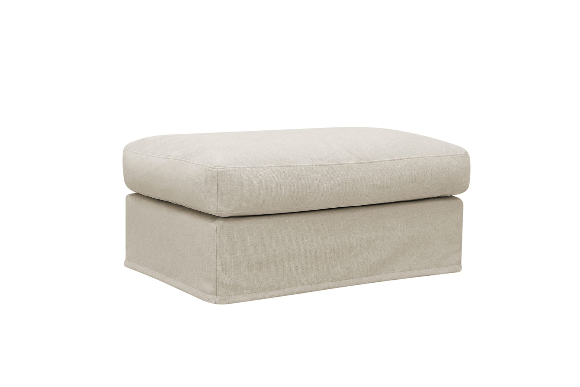 Valencia Fotpall med avtagbar och tv&auml;ttbar kl&auml;dsel - Beige