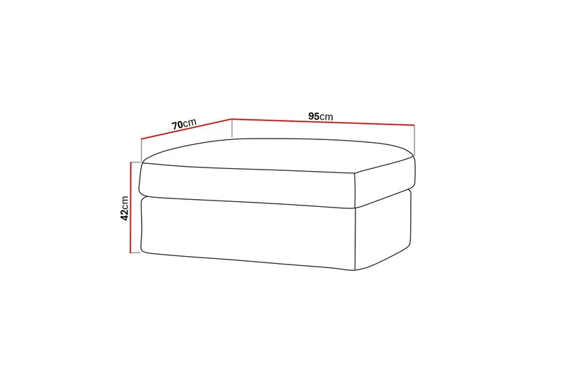 Valencia Fotpall med avtagbar och tvättbar klädsel - Mörkbrun - Möbler - Vardagsrum - Stolar & sittmöbler - Pallar - Fotpall