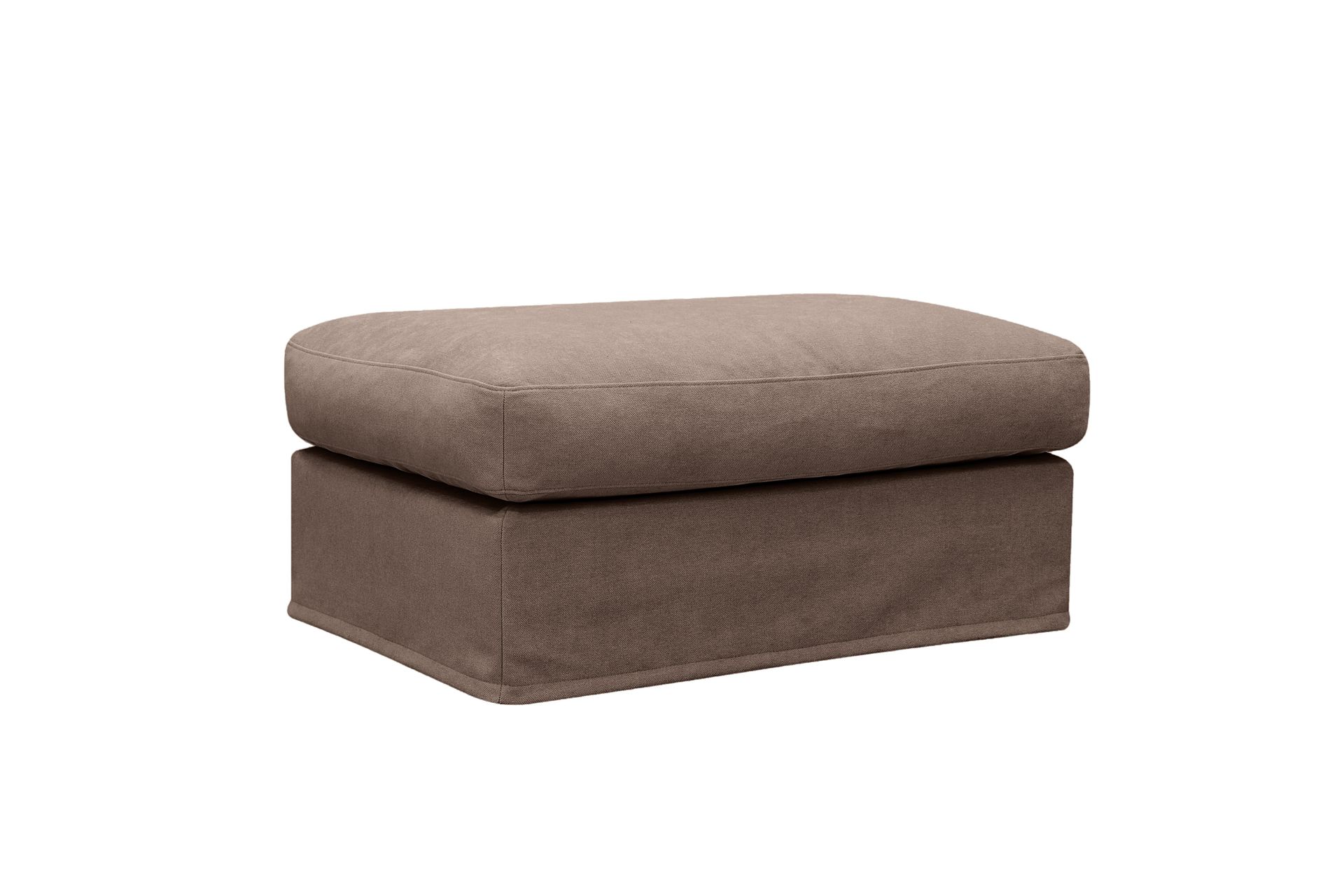 Valencia Fotpall med avtagbar och tv&auml;ttbar kl&auml;dsel - M&ouml;rkbrun