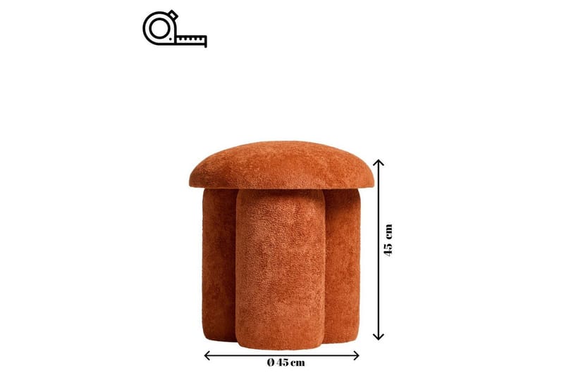 Vynor Fotpall 45 cm - Orange - Möbler - Vardagsrum - Stolar & sittmöbler - Pallar - Fotpall
