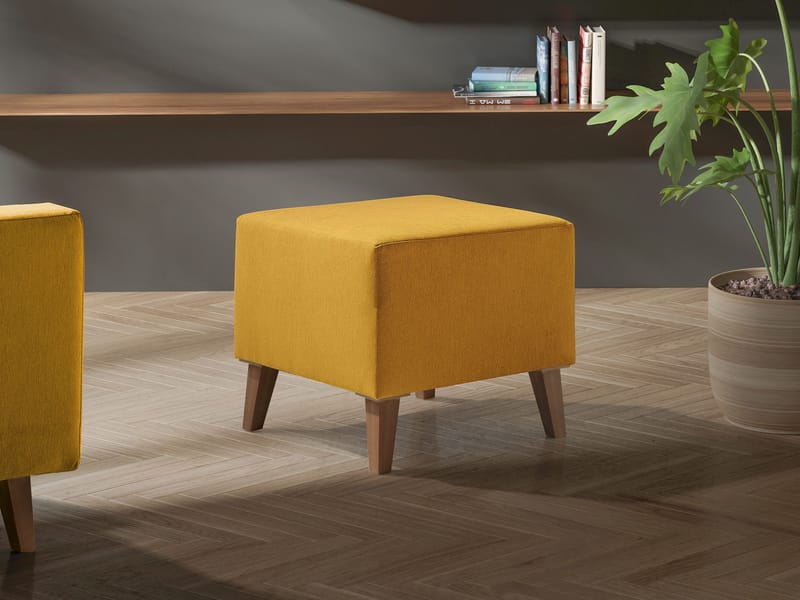Waldsten Fotpall 51 cm - gul - Möbler - Vardagsrum - Stolar & sittmöbler - Pallar - Fotpall