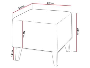Waldsten Fotpall 51 cm - mörkgrön - Möbler - Vardagsrum - Stolar & sittmöbler - Pallar - Fotpall