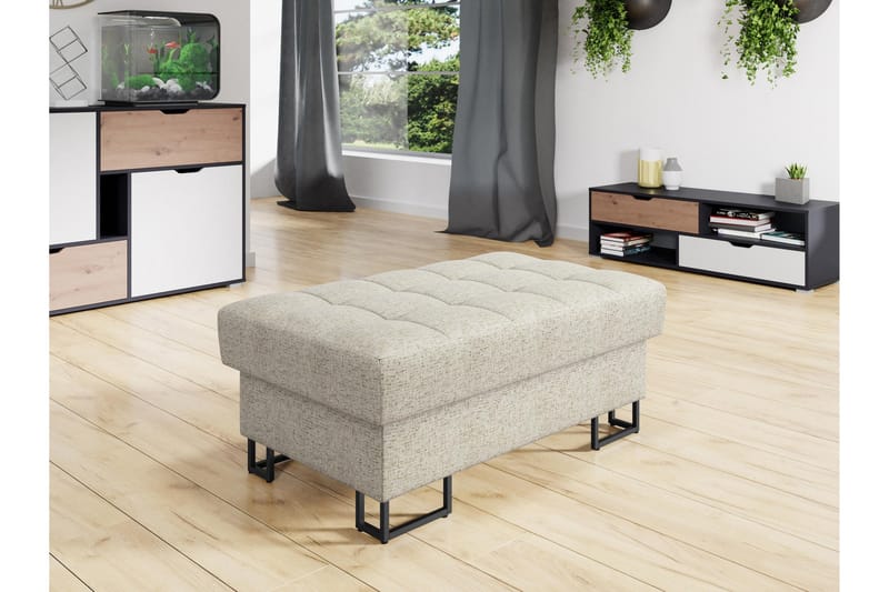 Warwick Fotpall 67 cm - Beige - Möbler - Vardagsrum - Stolar & sittmöbler - Pallar - Fotpall