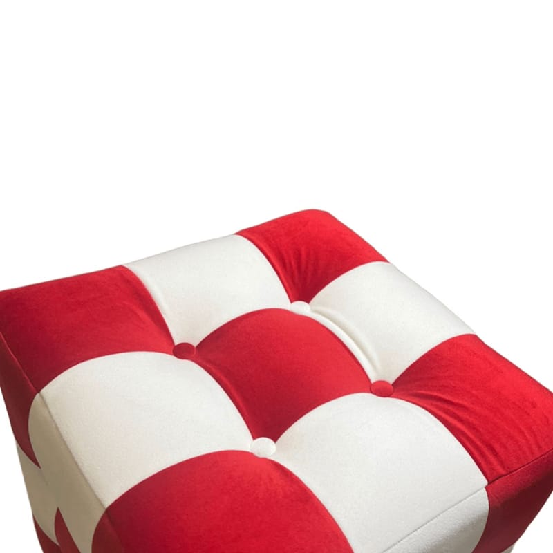 Peticire Sittpuff 42 cm - Röd och vit - Möbler - Vardagsrum - Stolar & sittmöbler - Sittpuff