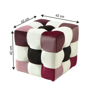 Peticire Sittpuff 42 cm - Röd vit svart - Möbler - Vardagsrum - Stolar & sittmöbler - Sittpuff